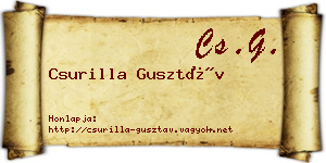 Csurilla Gusztáv névjegykártya