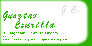 gusztav csurilla business card